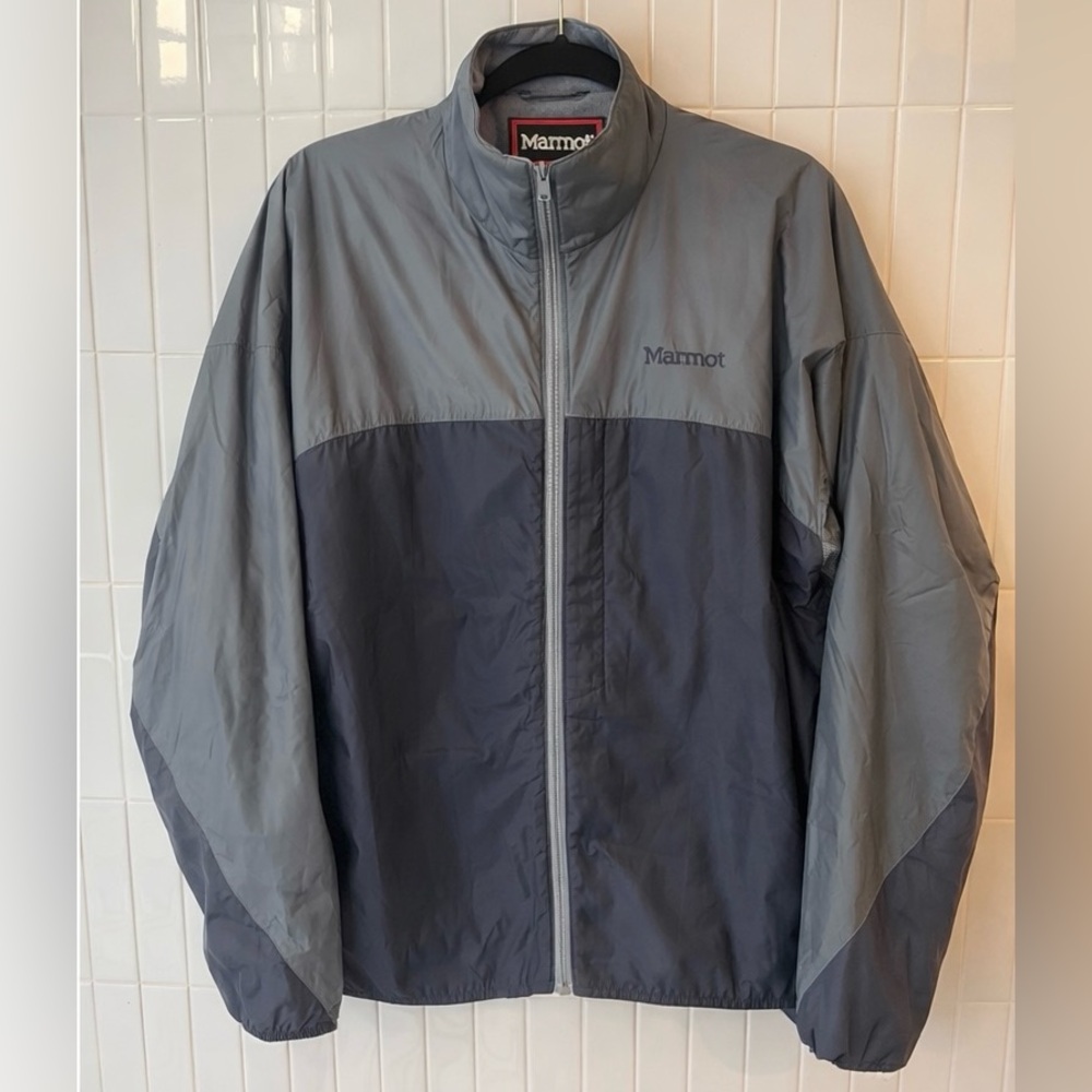 Vintage Marmot Lightweight Fleece-Lined Jacket Gray Charcoal Full Zip Men’s XL